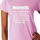 DefinItion Of Motorcyclist Ladies T-shirt