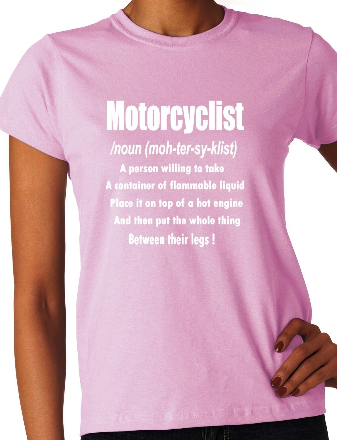 DefinItion Of Motorcyclist Ladies T-shirt