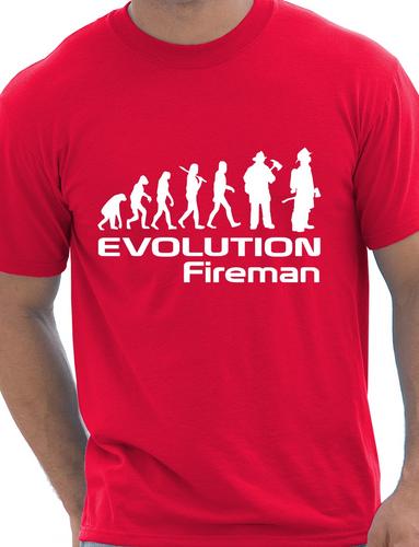 Evolution Of A Fireman Firefighter T-Shirt