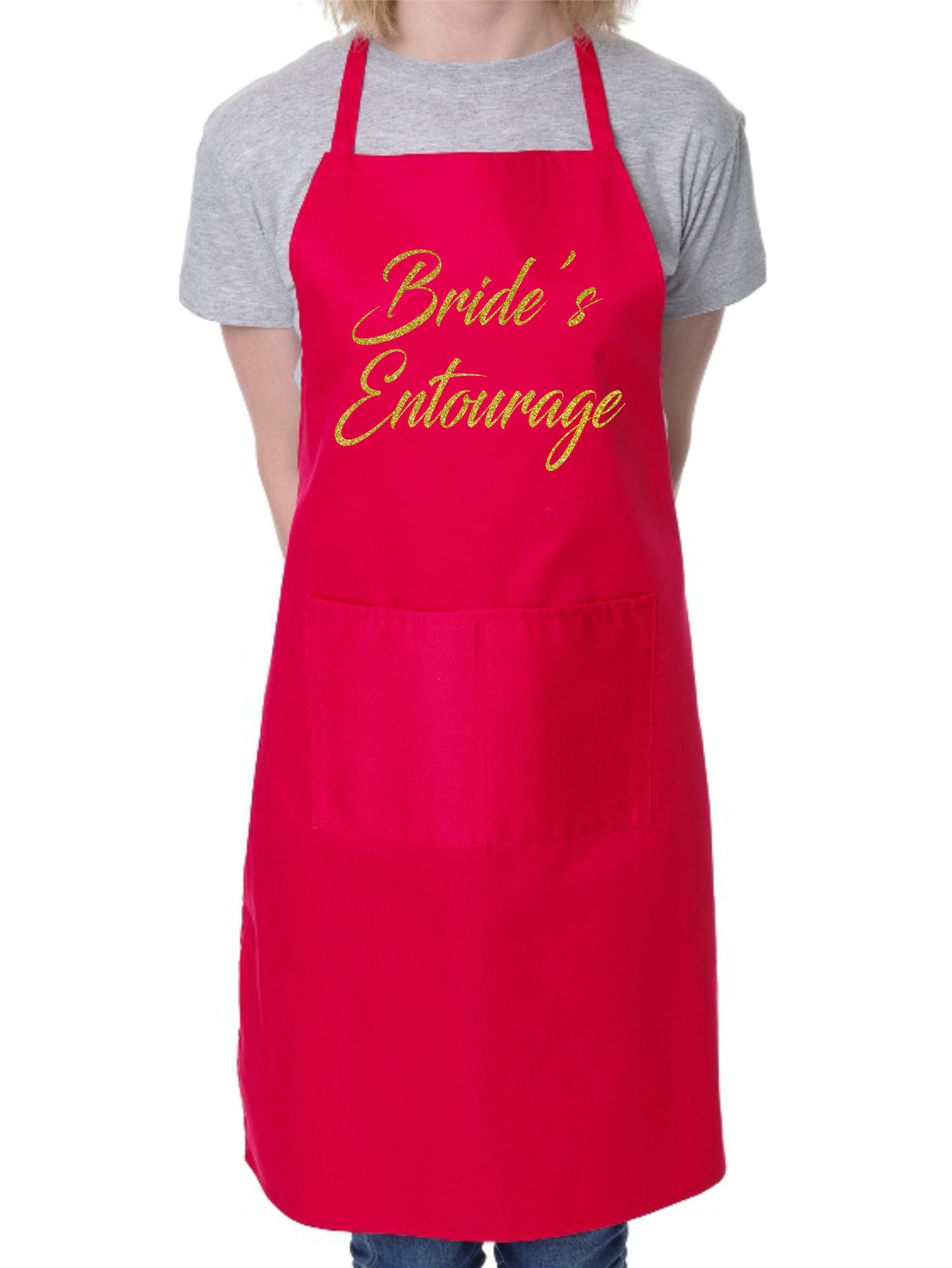 Bride's Entourage Wedding Favour Gift Hen Party Funny BBQ Apron