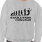 Evolution Of Volleyball Sport Sweatshirt