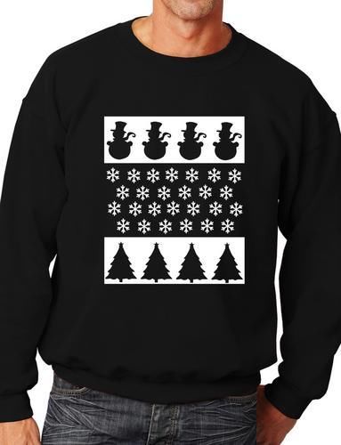 Christmas Scene/Snowman Sweatshirt Unisex Christmas